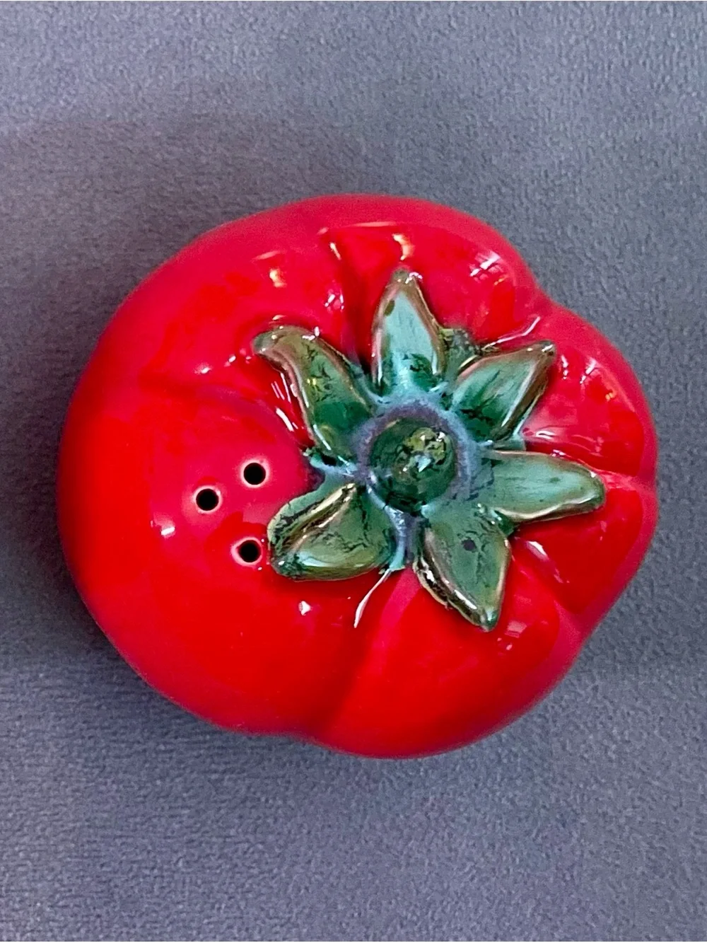 Jacques Pepin Sur La Table Red Ceramic Tomato Salt & Pepper Shakers